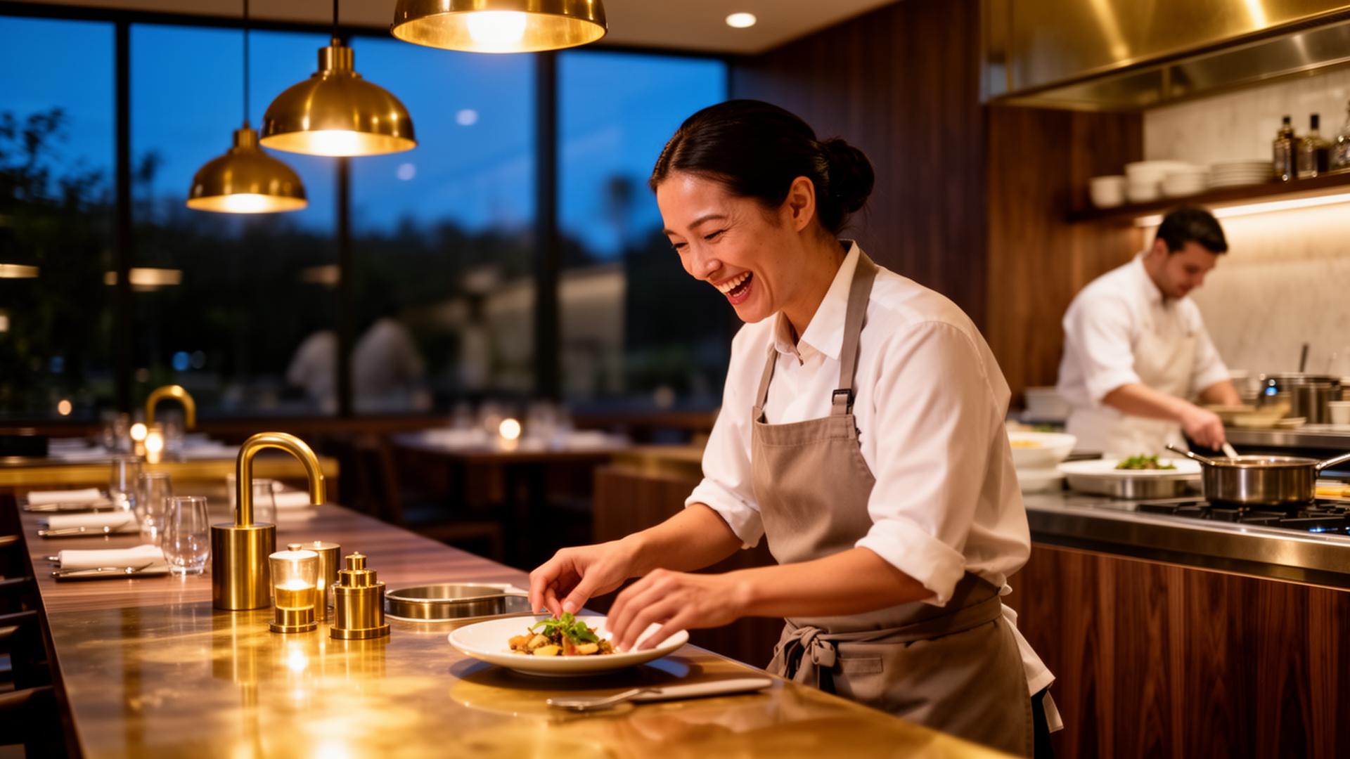 Hospitality team member at work